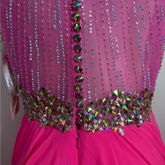 (W0) NWT Tiffany Designs Pink Evening Gown, size 8, Style #16126 - Picture 9 of 16